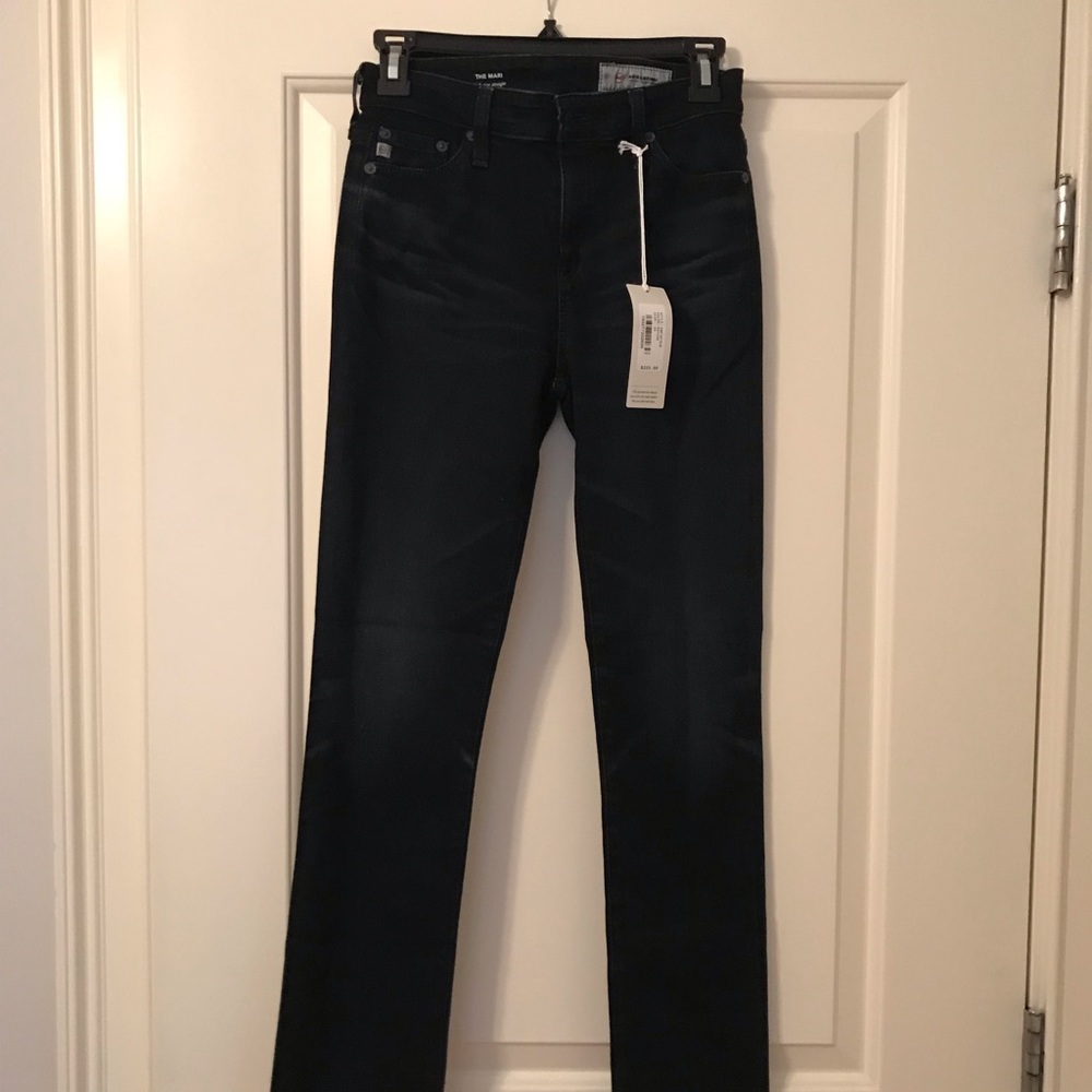 AG Mari Straight Leg Jeans Dark Wash